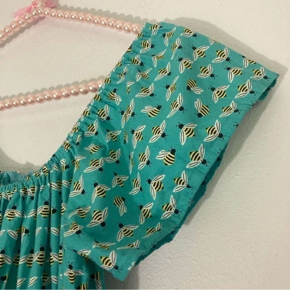 Bee print retro style swing dress - Picture 6 of 16